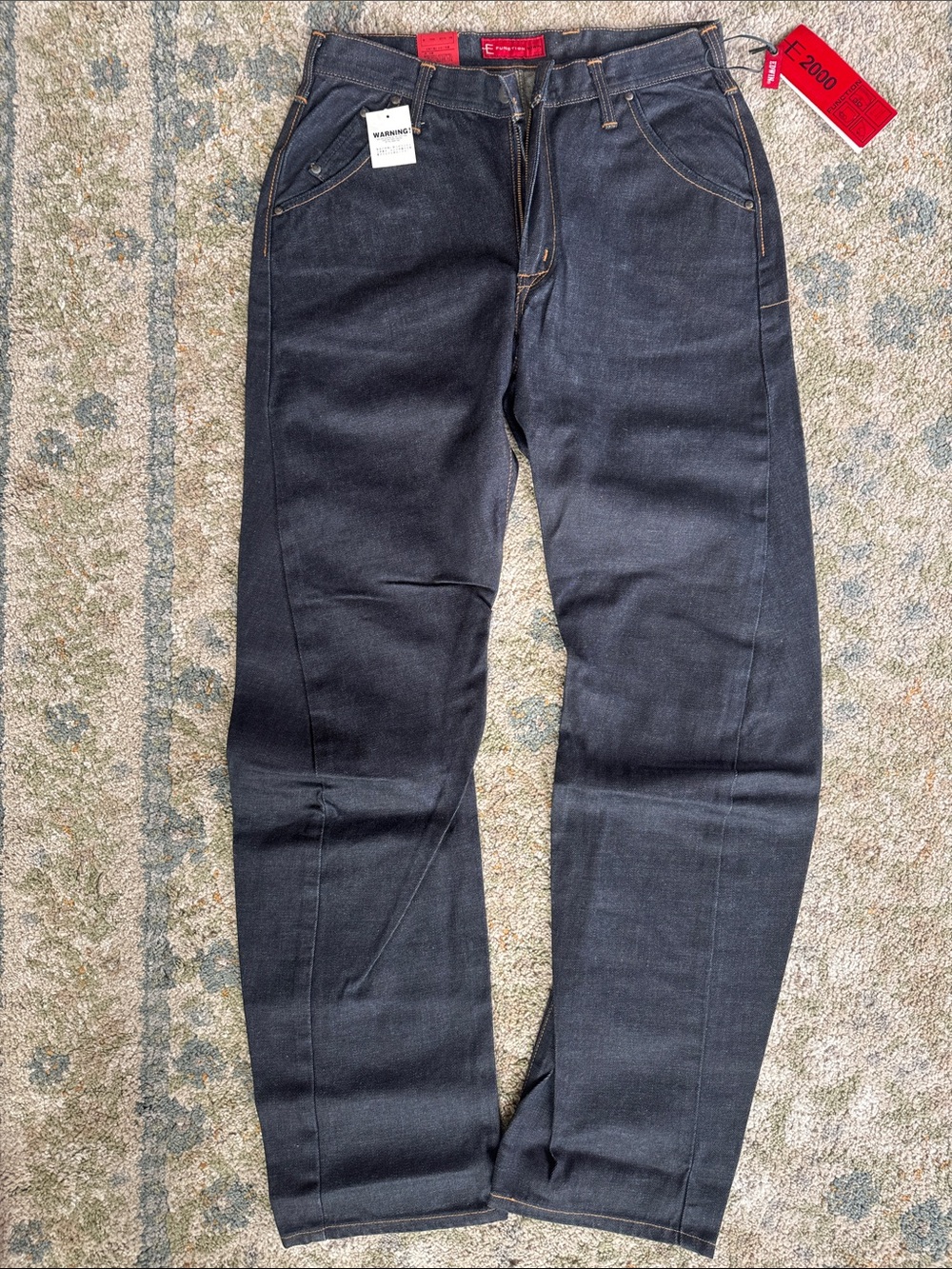 Edwin Function Men's Dark Indigo Straight Jeans with 3D Fit Size 32 - Picture 3 of 4